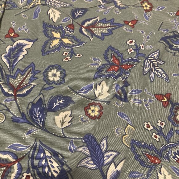 Appleseeds Jacket Womens XL Green Floral Cotton Button Up Collared - Picture 2 of 8